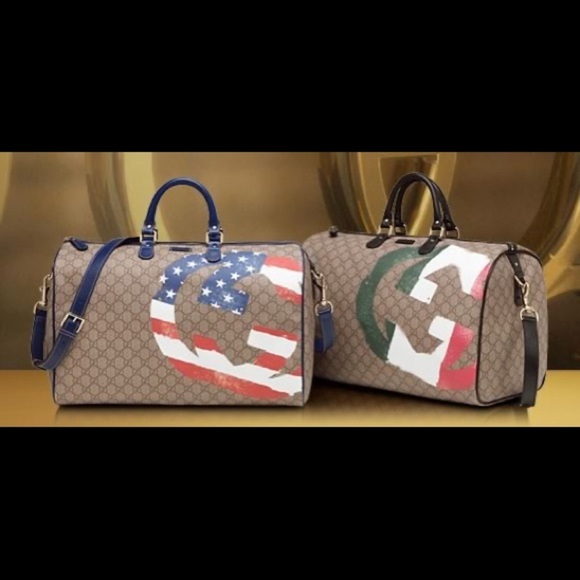 NWT Authentic Gucci UNICEF Flag Travel Duffle Bag Limited World Cup Edition - Picture 2 of 8